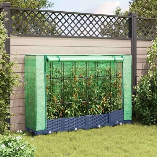 Povišena gredica s pokrovom za staklenik 160 x 40 x 123 cm - Plavo-siva 160 x 40 x 123 cm 1 Cijena