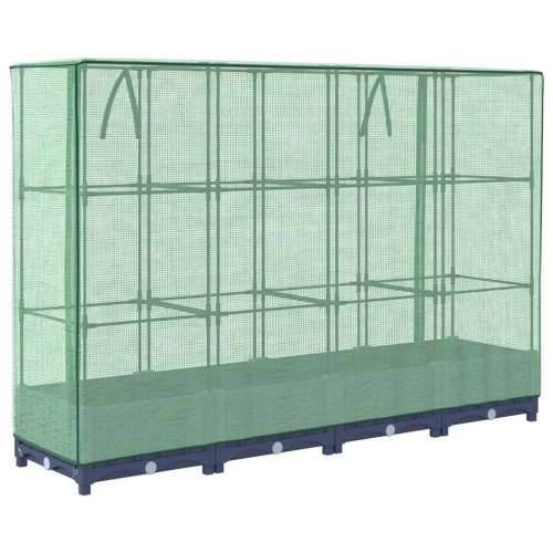 Povišena gredica s pokrovom za staklenik 160 x 40 x 123 cm - Plavo-siva 160 x 40 x 123 cm 1 Cijena