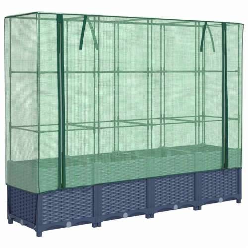 Povišena gredica s pokrovom za staklenik 160 x 40 x 138 cm - Plavo-siva 160 x 40 x 138 cm 1 Cijena