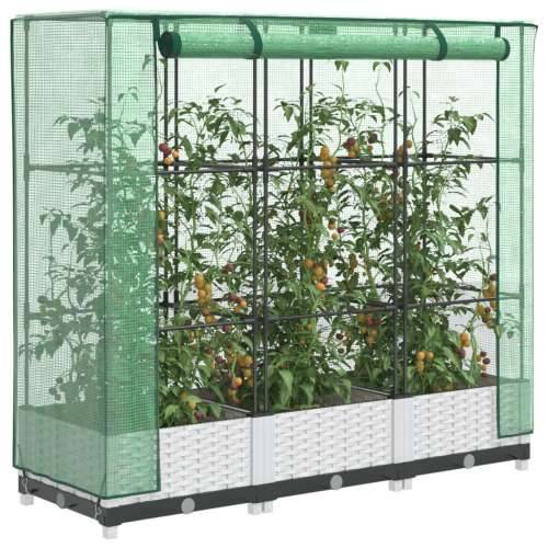 Povišena gredica s pokrovom za staklenik 120 x 40 x 123 cm - Bijela 120 x 40 x 123 cm 1 Cijena