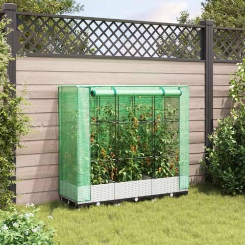 Povišena gredica s pokrovom za staklenik 120 x 40 x 123 cm - Bijela 120 x 40 x 123 cm 1 Cijena