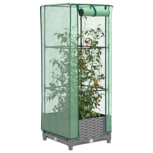 Povišena gredica s pokrovom za staklenik 40 x 40 x 123 cm - Svjetlosiva 40 x 40 x 123 cm 1 Cijena
