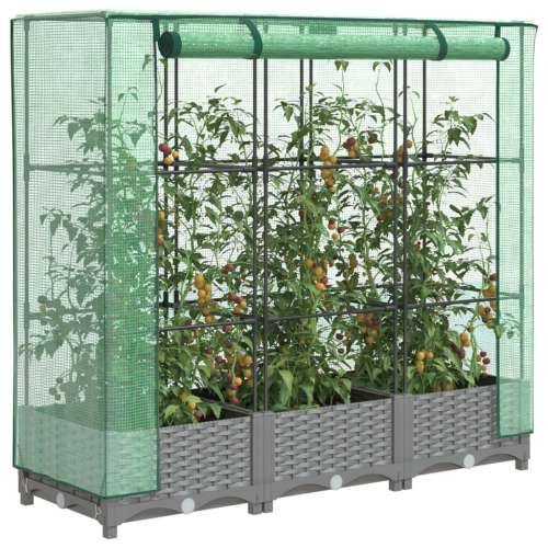 Povišena gredica s pokrovom za staklenik 120 x 40 x 123 cm - Svjetlosiva 120 x 40 x 123 cm 1 Cijena