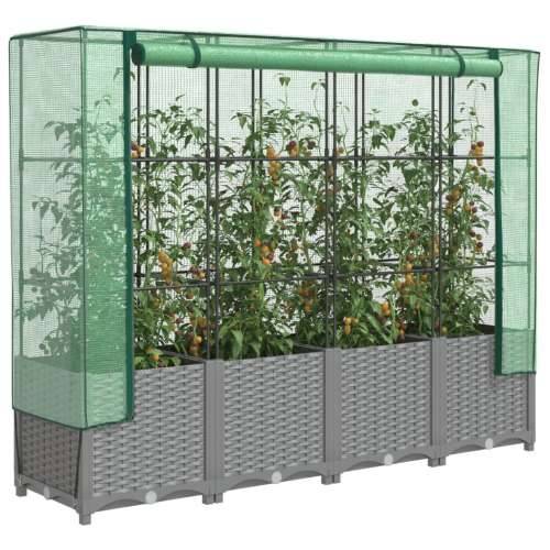 Povišena gredica s pokrovom za staklenik 160 x 40 x 138 cm - Svjetlosiva 160 x 40 x 138 cm 1 Cijena