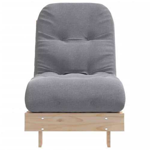 Futon na razvlačenje s madracem 60x206x11 cm masivna borovina - Prirodna boja bora 60 x 206 x 11 cm Cijena