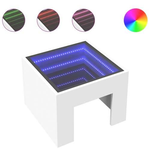 Stolić za Kavu s beskonačnim LED svjetlima bijeli 40x40x30 cm Bijela 1 40 cm Cijena