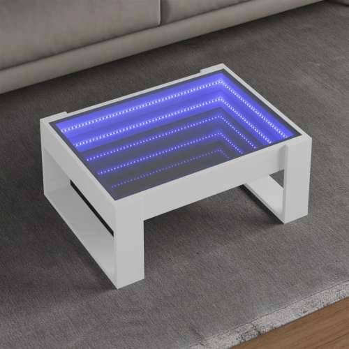 Stolić s beskonačnim LED svjetlima bijeli 70x53x30 cm - Bijela 1 70 cm Cijena