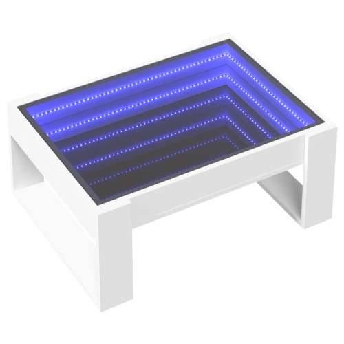 Stolić s beskonačnim LED svjetlima bijeli 70x53x30 cm - Bijela 1 70 cm Cijena