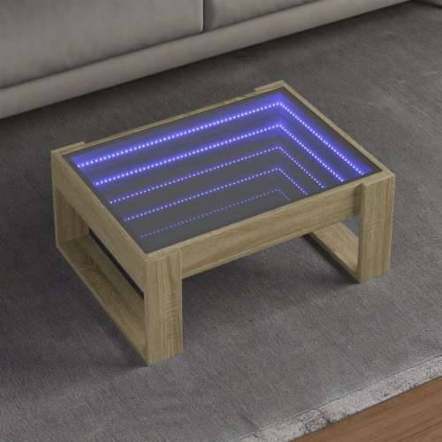 Stolić s beskonačnim LED svjetlima boja hrasta 70 x 53 x 30 cm - sonoma hrast 1 70 cm Cijena