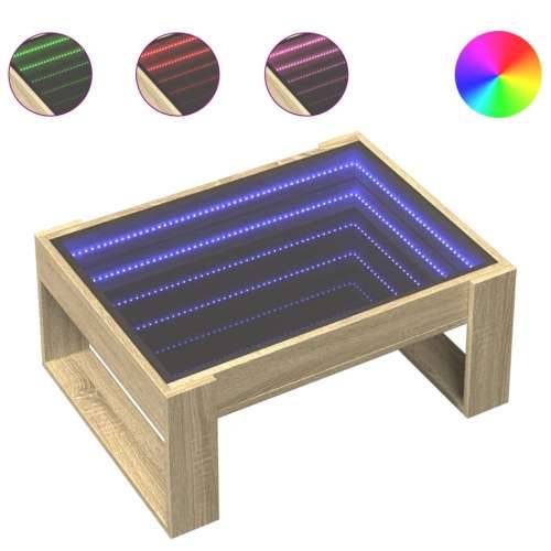 Stolić s beskonačnim LED svjetlima boja hrasta 70 x 53 x 30 cm - sonoma hrast 1 70 cm Cijena