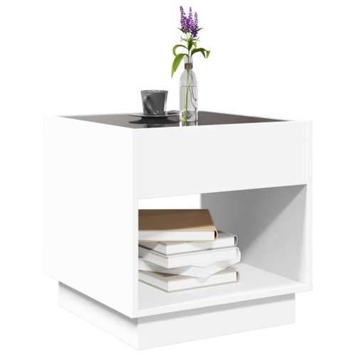 Stolić za kavu s beskonačnim LED svjetlima bijeli 50x50x50 cm - Bijela 1 50 cm Cijena