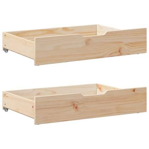Ladice ispod kreveta s kotačima 2 kom 85x55x17 cm od borovine - Prirodna 85 x 55 x 16 cm 1 Cijena