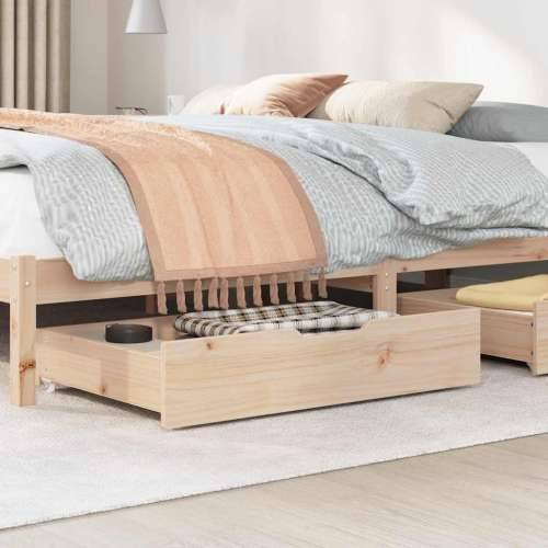 Ladice ispod kreveta s kotačima 2 kom 85x55x17 cm od borovine - Prirodna 85 x 55 x 16 cm 1 Cijena