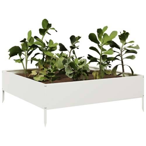 Povišena gredica - Vrtna gredica bijeli 100x100x33,5 cm od čelika - Čelik/bijela 100 x 100 x 33.5 cm 1 Čelik Cijena