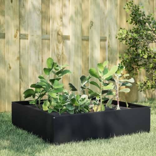 Povišena gredica - Vrtna gredica crna 100x100x25 cm od čelika - Čelik/crna 100 x 100 x 25 cm 1 Čelik Cijena
