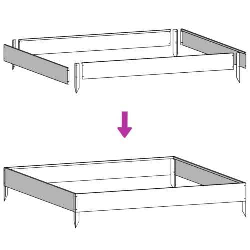 Povišena gredica - Vrtna gredica crna 100x100x25 cm od čelika - Čelik/crna 100 x 100 x 25 cm 1 Čelik Cijena