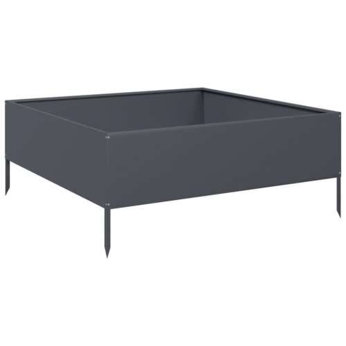 Povišena gredica - Vrtna gredica antracit 100x100x25 cm od čelika - Čelik/antracit 100 x 100 x 25 cm 1 Čelik Cijena