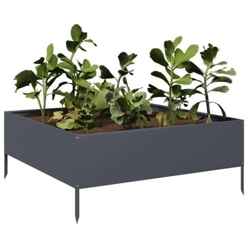 Povišena gredica - Vrtna gredica antracit 100x100x25 cm od čelika - Čelik/antracit 100 x 100 x 25 cm 1 Čelik Cijena