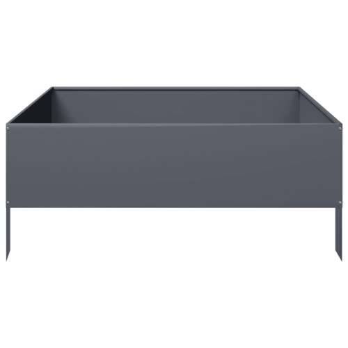 Povišena gredica - Vrtna gredica antracit 100x100x25 cm od čelika - Čelik/antracit 100 x 100 x 25 cm 1 Čelik Cijena