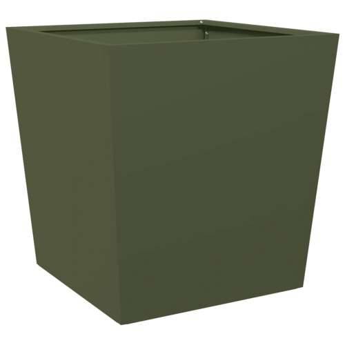 Vrtne sadilice 2 kom maslinastozelene 50 x 50 x 50 cm čelične - Čelik/zelena 50 x 50 x 50 cm 2 Cijena