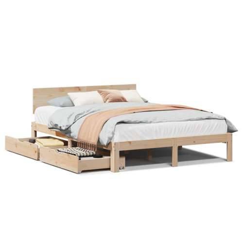 Okvir kreveta s ladicama bez madraca 135x190 cm - Prirodna 135 x 190 cm Cijena