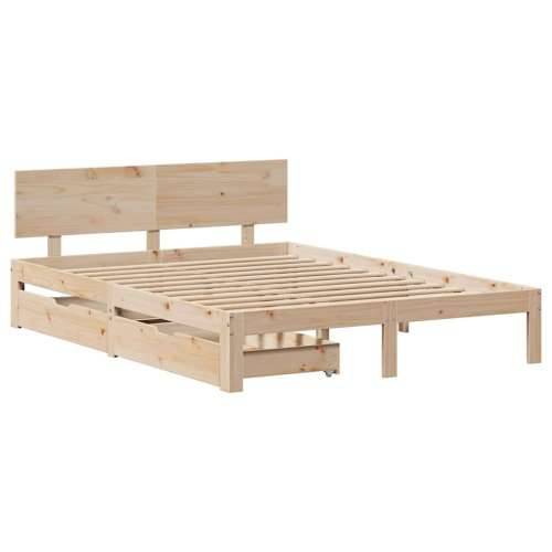 Okvir kreveta s ladicama bez madraca 135x190 cm - Prirodna 135 x 190 cm Cijena