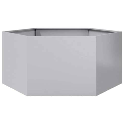 Vrtna sadilica šesterokutna 104x90x45 cm od pocinčanog čelika - Pocinčani čelik / siva 104 x 90 x 45 cm 1 Cijena