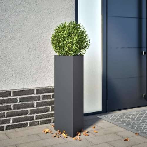 Vrtne sadilice 2 kom antracit trokutaste 30x26x75 cm čelične - Čelik/antracit 30 x 26 x 75 cm 2 Cijena