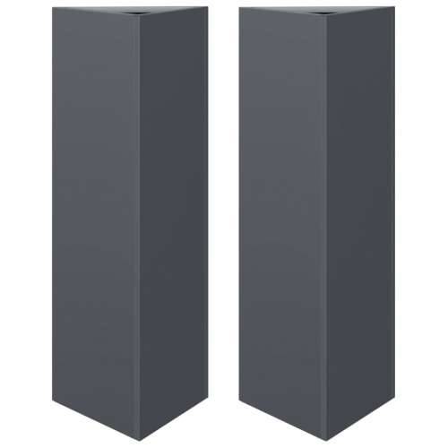 Vrtne sadilice 2 kom antracit trokutaste 30x26x75 cm čelične - Čelik/antracit 30 x 26 x 75 cm 2 Cijena