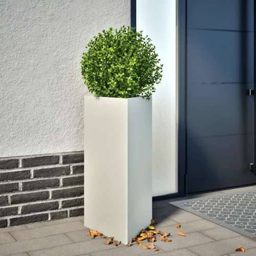 Vrtne sadilice 2 kom bijela trokutasta 40x34,5x70 cm čelične Čelik/bijela 40 x 34.5 x 70 cm 2 Cijena