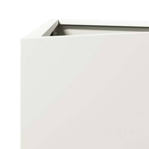 Vrtne sadilice 2 kom bijela trokutasta 40x34,5x70 cm čelične Čelik/bijela 40 x 34.5 x 70 cm 2 Cijena