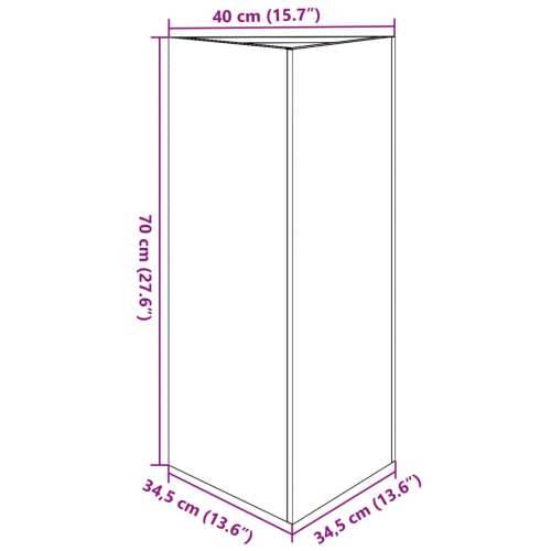 Vrtne sadilice 2 kom antracit trokutaste 40x34,5x70 cm čelične Čelik/antracit 40 x 34.5 x 70 cm 2 Cijena