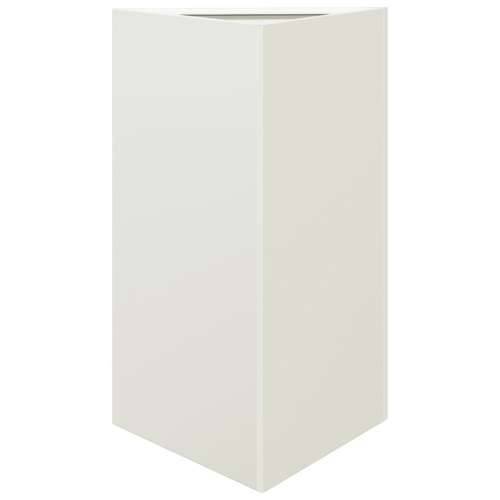 Vrtne sadilice 2 kom bijele trokutaste 50x43x75 cm čelične - Čelik/bijela 50 x 43 x 75 cm 2 Cijena