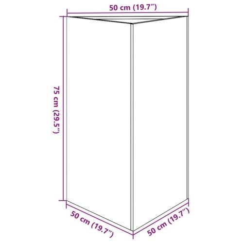 Vrtne sadilice 2 kom bijele trokutaste 50x43x75 cm čelične - Čelik/bijela 50 x 43 x 75 cm 2 Cijena