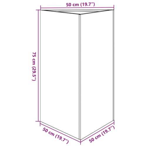 Vrtna sadilica trokutasta 50x43x75 cm Pohabani čelik - Otporni čelik / smeđa 50 x 43 x 75 cm 1 Cijena