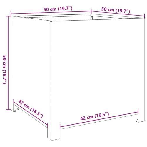 Vrtna sadilica 50 x 50 x 50 cm od pocinčanog čelika - Pocinčani čelik / siva 50 x 50 x 50 cm 1 Cijena