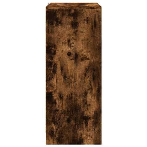 Komoda s LED svjetlima boja dimljenog hrasta 77x34x85 cm drvena - Dimljeni hrast 1 Cijena