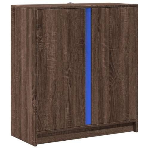 Komoda s LED svjetlima boja smeđeg hrasta 77x34x85 cm drvena - Smeđi hrast 1 Cijena