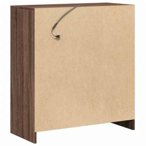 Komoda s LED svjetlima boja smeđeg hrasta 77x34x85 cm drvena - Smeđi hrast 1 Cijena