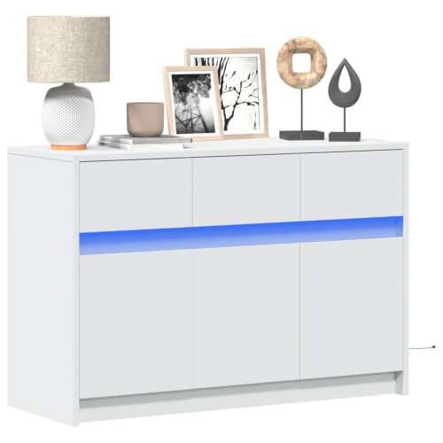 TV ormarić LED bijeli 91x34x61 cm od konstruiranog drva - Bijela 1 Cijena