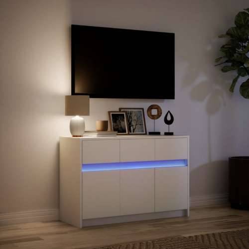 TV ormarić LED bijeli 91x34x61 cm od konstruiranog drva - Bijela 1 Cijena