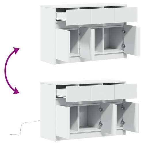 TV ormarić LED bijeli 91x34x61 cm od konstruiranog drva - Bijela 1 Cijena