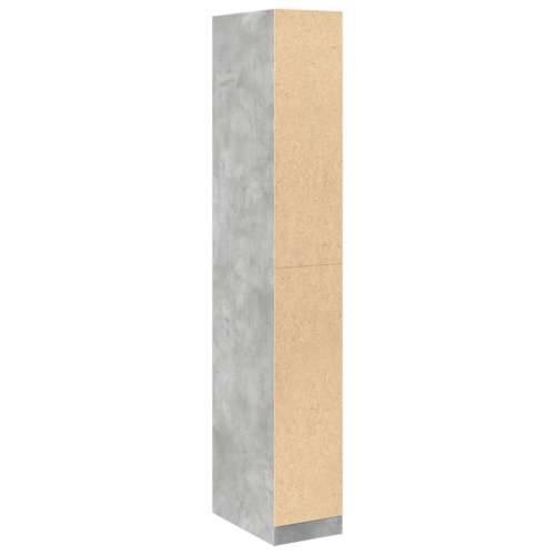Ormar siva boja betona 30 x 50 x 200 cm od konstruiranog drva - Beton siva 30 x 50 x 200 cm 1 3 police Cijena