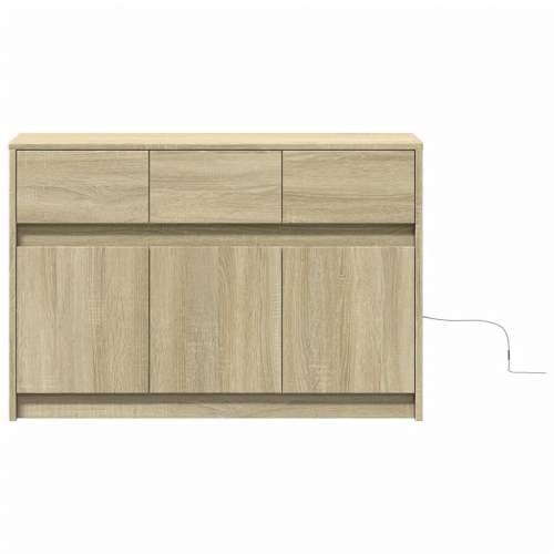 TV ormarić s LED svjetlima boja hrasta 91x34x61 cm drveni - sonoma hrast 1 Cijena