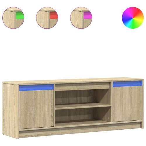 TV ormarić s LED svjetlima boja hrasta 139,5x34x50 cm drveni - sonoma hrast 1 139.5 cm Cijena