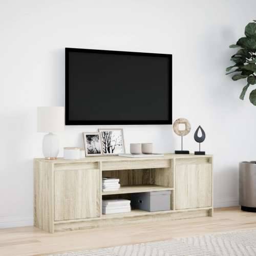 TV ormarić s LED svjetlima boja hrasta 139,5x34x50 cm drveni - sonoma hrast 1 139.5 cm Cijena
