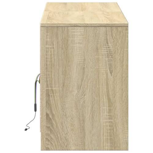 TV ormarić s LED svjetlima boja hrasta 139,5x34x50 cm drveni - sonoma hrast 1 139.5 cm Cijena