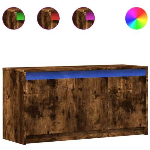 TV ormarić s LED svjetlima boja hrasta 100x34x50 cm drveni - Dimljeni hrast 1 Cijena
