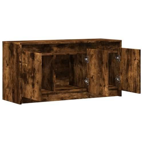 TV ormarić s LED svjetlima boja hrasta 100x34x50 cm drveni - Dimljeni hrast 1 Cijena