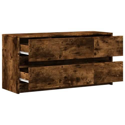 TV ormarić s LED svjetlima boja hrasta 100x34x50 cm drveni - Dimljeni hrast 1 100 cm Cijena